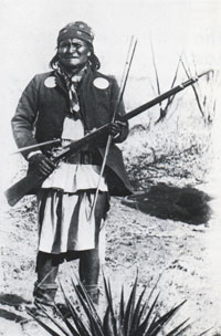 Chiricahua Apache leader Geronimo before his surrender.